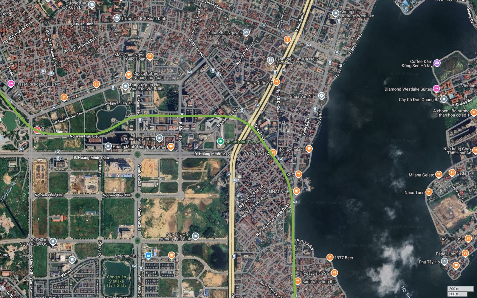 Tuyến metro số 11 Hà Nội đi xuyên khu đô thị Starlake Tây Hồ Tây và cắt trục Vành đai 2 Võ Chí Công