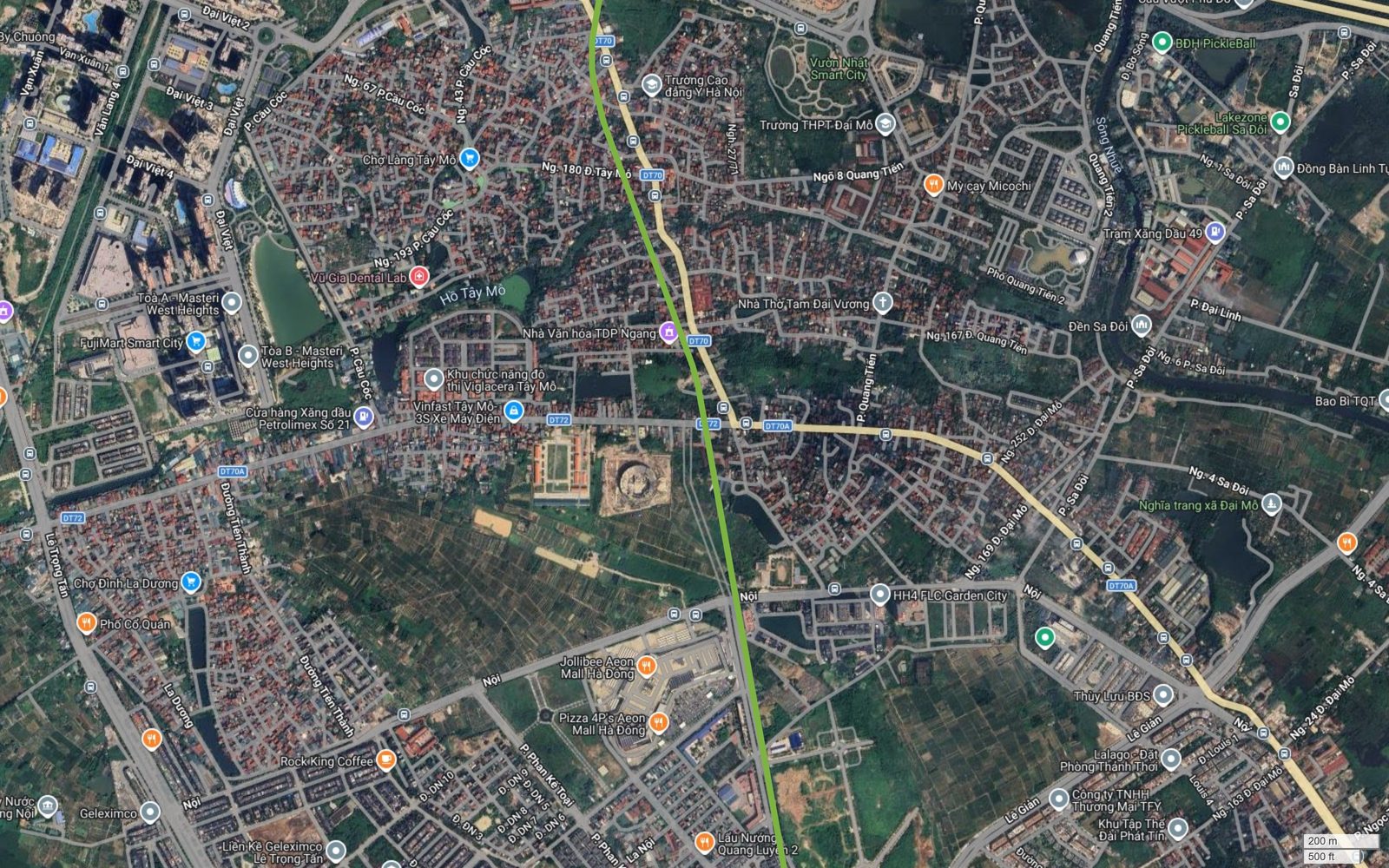Tuyến metro số 11 Hà Nội qua khu Đại Mỗ, hồ Tây Mỗ và khu chức năng đô thị Viglacera Tây Mỗ