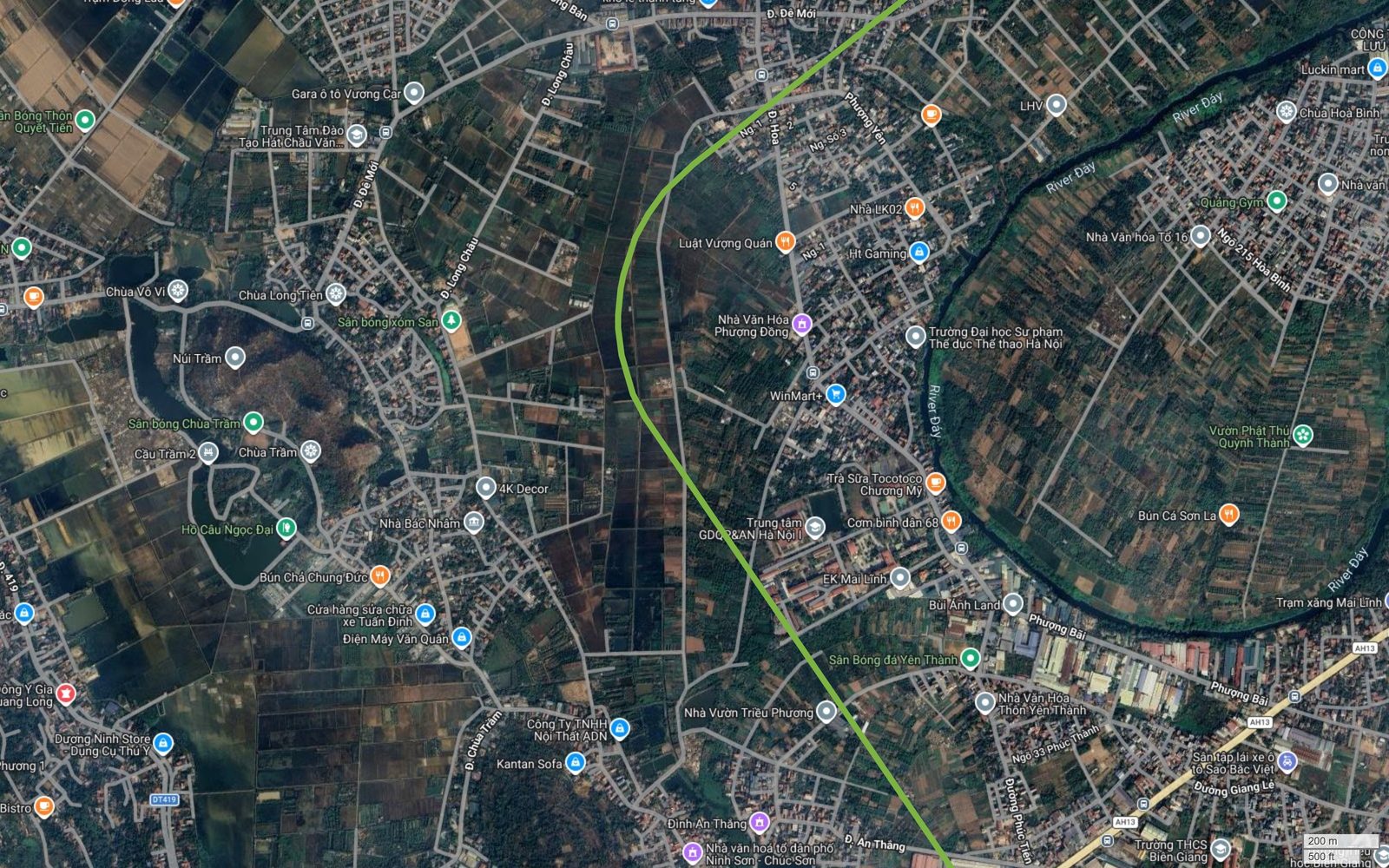 Bản đồ tuyến metro số 11 Hà Nội qua khu Phượng Đông, gần Đại học Sư phạm Thể dục Thể thao Hà Nội