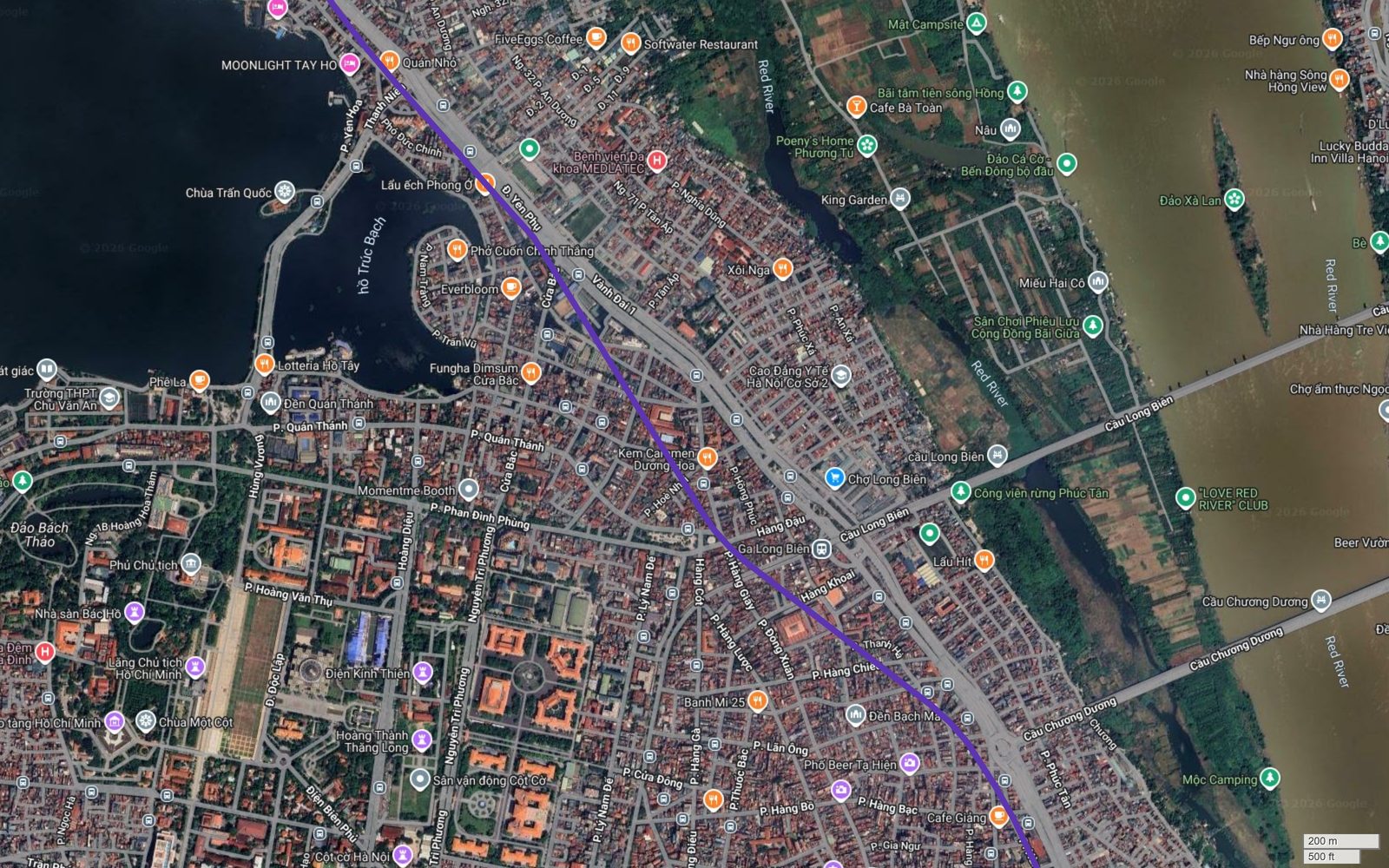 Tuyến metro số 14 Hà Nội đi qua Ga Long Biên, chân cầu Long Biên, Chợ Long Biên và khu Hàng Đậu