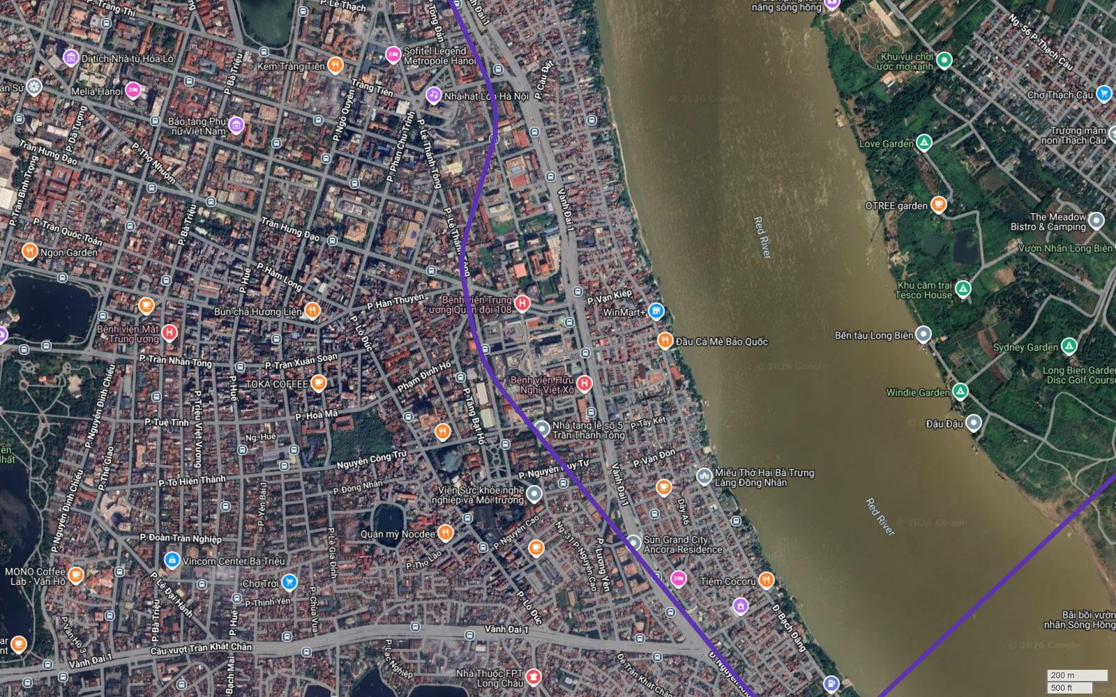 Tuyến metro số 14 Hà Nội qua Bệnh viện Trung ương Quân đội 108, Bệnh viện Hữu Nghị Việt Xô và Sun Grand City Ancora Residence