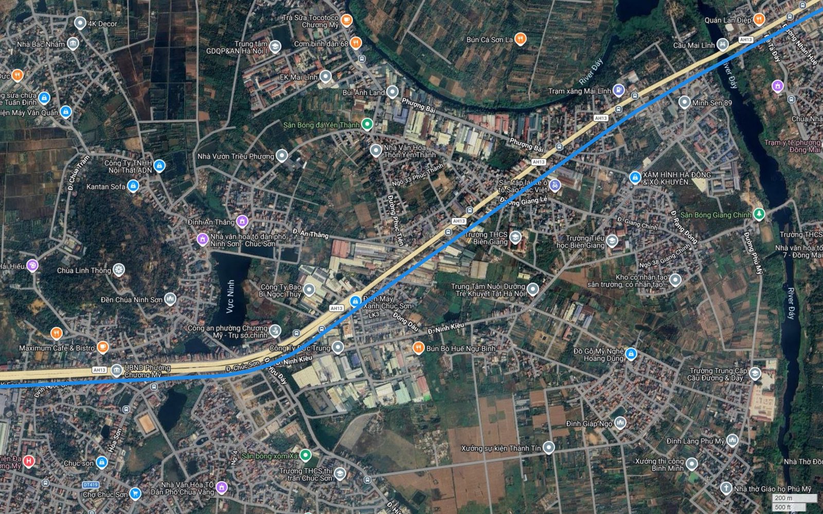 Tuyến metro số 2 Hà Nội chạy dọc Quốc lộ 6 qua Biên Giang, Phượng Bãi, Yên Thành tiến vào thị trấn Chúc Sơn thuộc Chương Mỹ