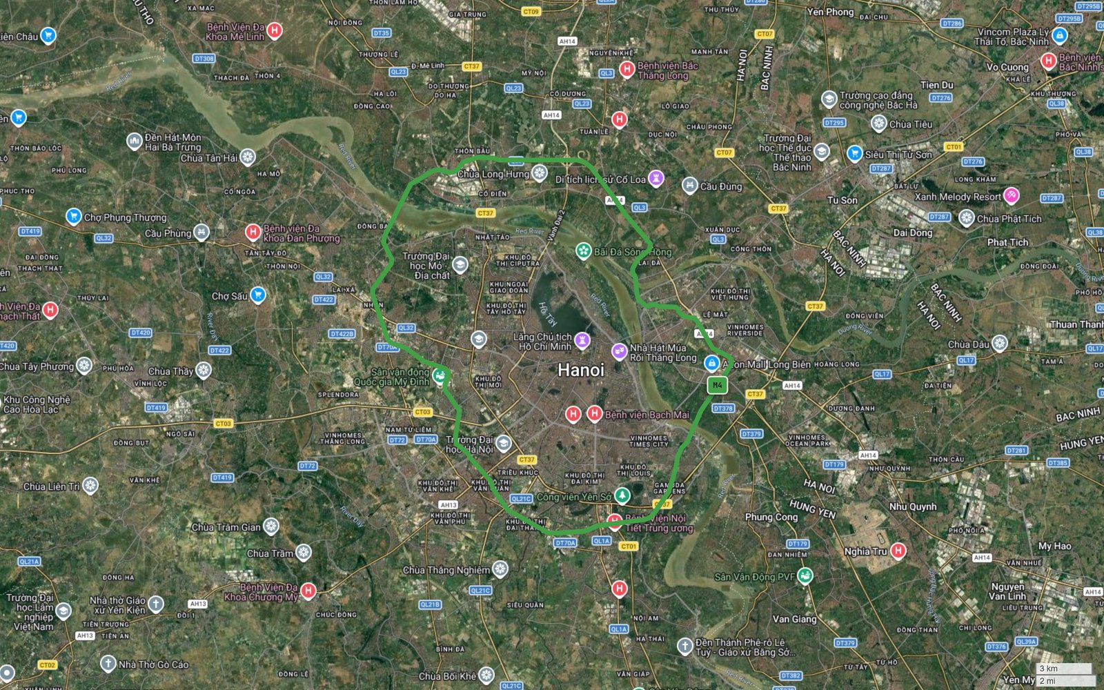Tuyến metro số 4 Hà Nội đi qua đâu? Vành đai 62,3 km