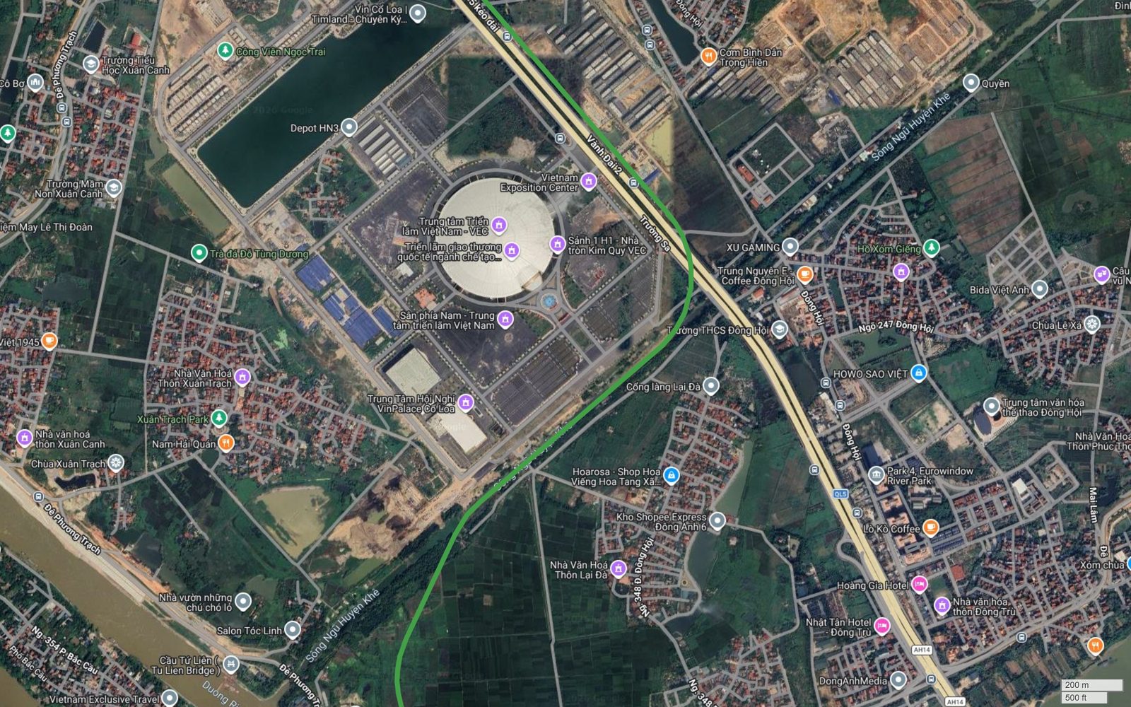 Tuyến metro số 4 Hà Nội đi qua Đông Hội, Lại Đà, cạnh Trung tâm Triển lãm Việt Nam VEC và Trung tâm Hội nghị VinPalace Cổ Loa