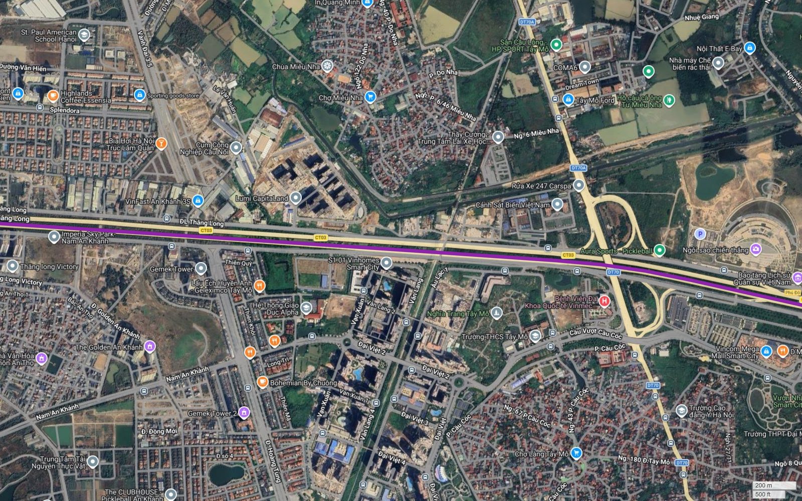 Tuyến metro số 5 Hà Nội qua nút cầu vượt Cầu Cốc, cắt đường 70 cạnh Vinhomes Smart City và Vinmec Tây Mỗ