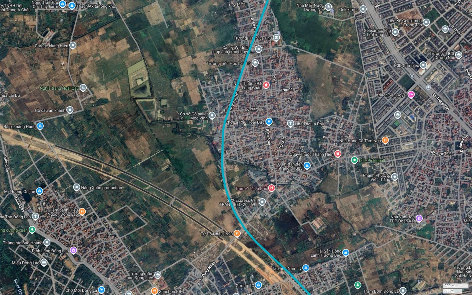 Tuyến metro số 6 Hà Nội xuyên làng nghề La Phù, đi cạnh Chợ La Phù Hoài Đức, Nhà Thờ La Phù và Trường THCS La Phù