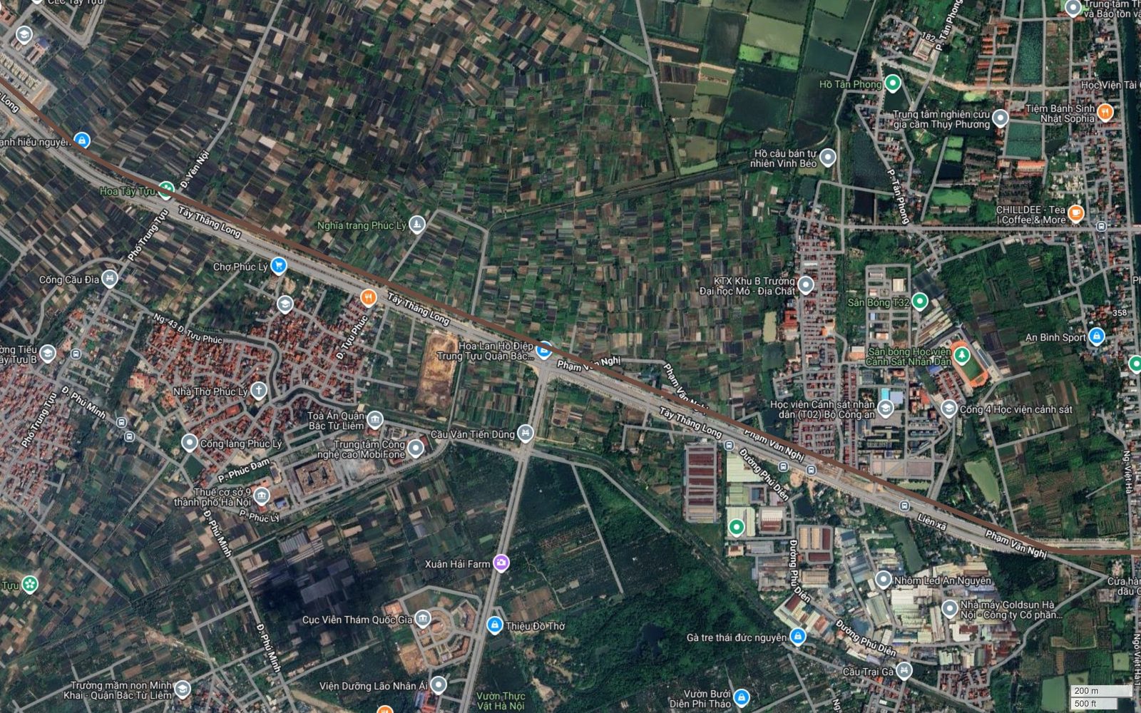 Tuyến metro số 7 Hà Nội rẽ vào đường Phạm Văn Nghị qua Phúc Lý, đi cạnh Học viện Cảnh sát nhân dân