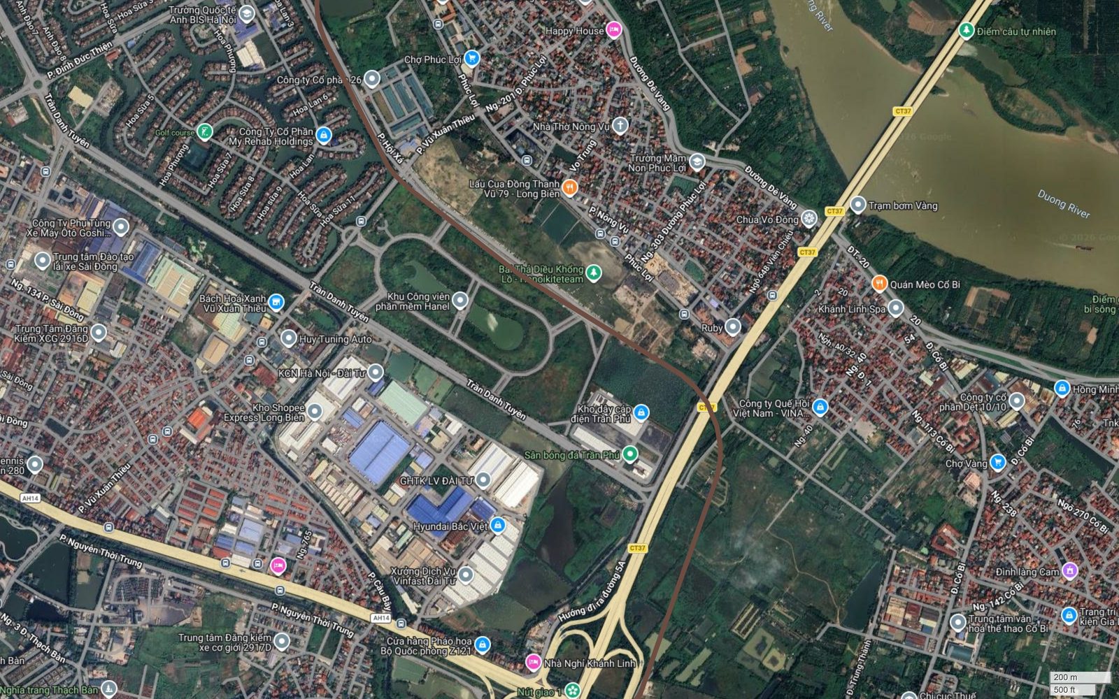 Tuyến metro số 7 Hà Nội đi qua Sài Đồng và Khu Công viên phần mềm Hanel, tiến về đường Đê Vàng ven sông Đuống