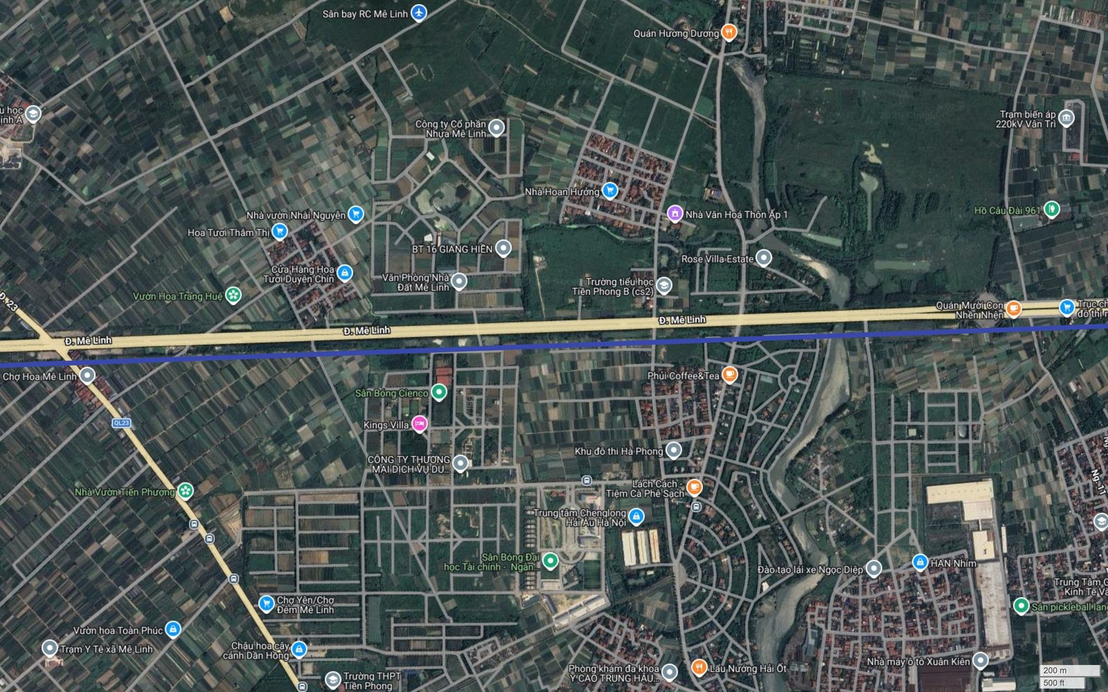 Tuyến metro số 9 Hà Nội chạy sát Khu đô thị Hà Phong và Trạm biến áp 220kV Vân Trì thuộc Mê Linh