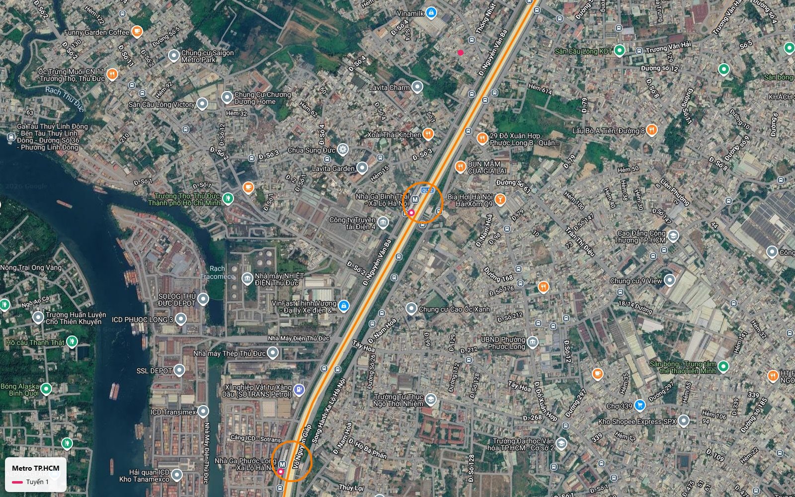 Ga Bình Thái tuyến metro số 1 giữa chuỗi căn hộ Lavita Charm Lavita Garden và khu công nghiệp Trường Thọ