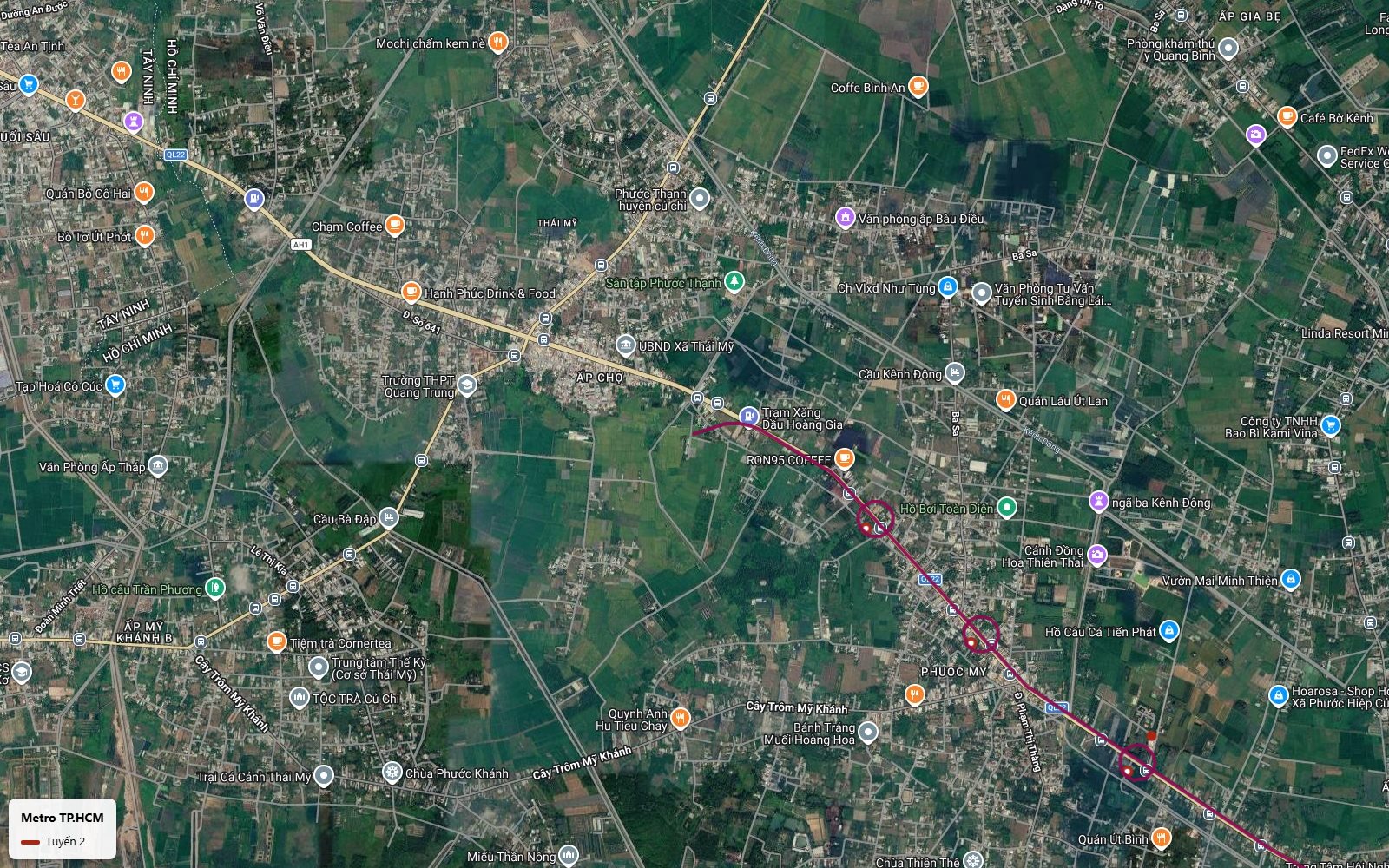 Lộ trình tuyến metro số 2 TP.HCM: từ Quốc lộ 22 về ga ngầm Bến Thành
