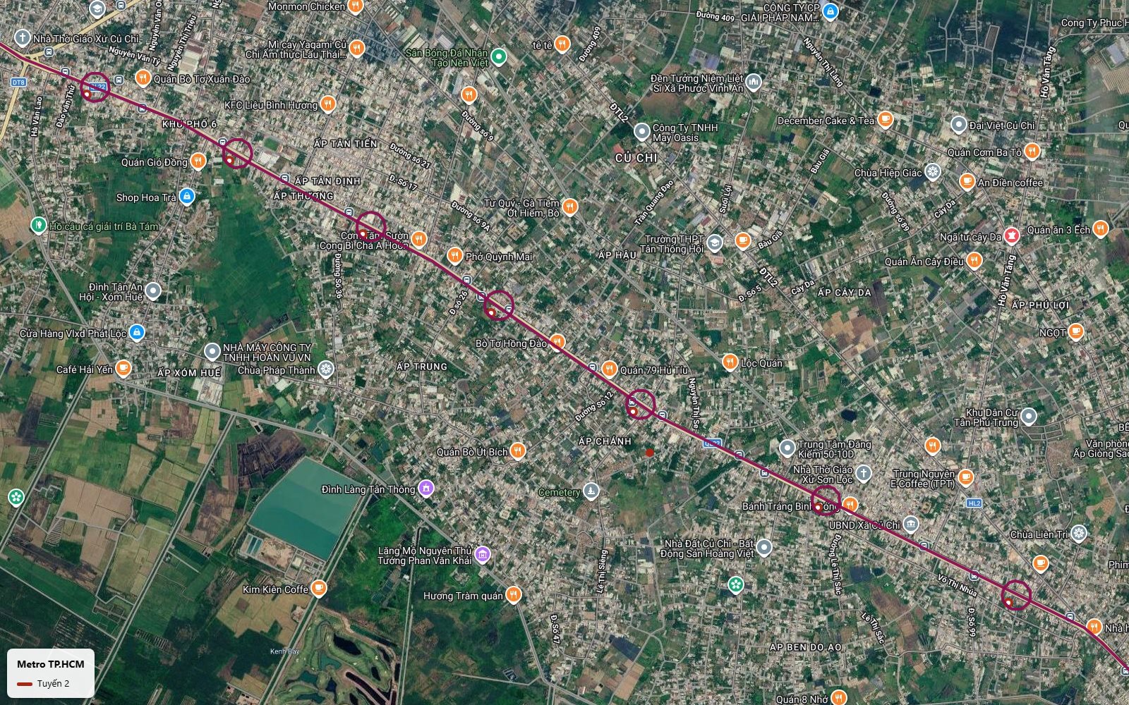 Tuyến metro số 2 TP.HCM qua xã Tân Thông Hội, Củ Chi, gần Trường THPT Tân Thông Hội và khu lăng mộ nguyên Thủ tướng Phan Văn Khải