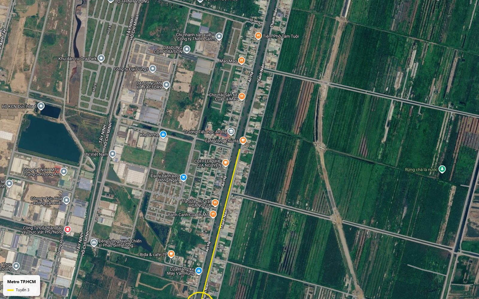 Lộ trình tuyến metro số 3 TP.HCM: từ An Hạ đến ngã tư Bình Phước