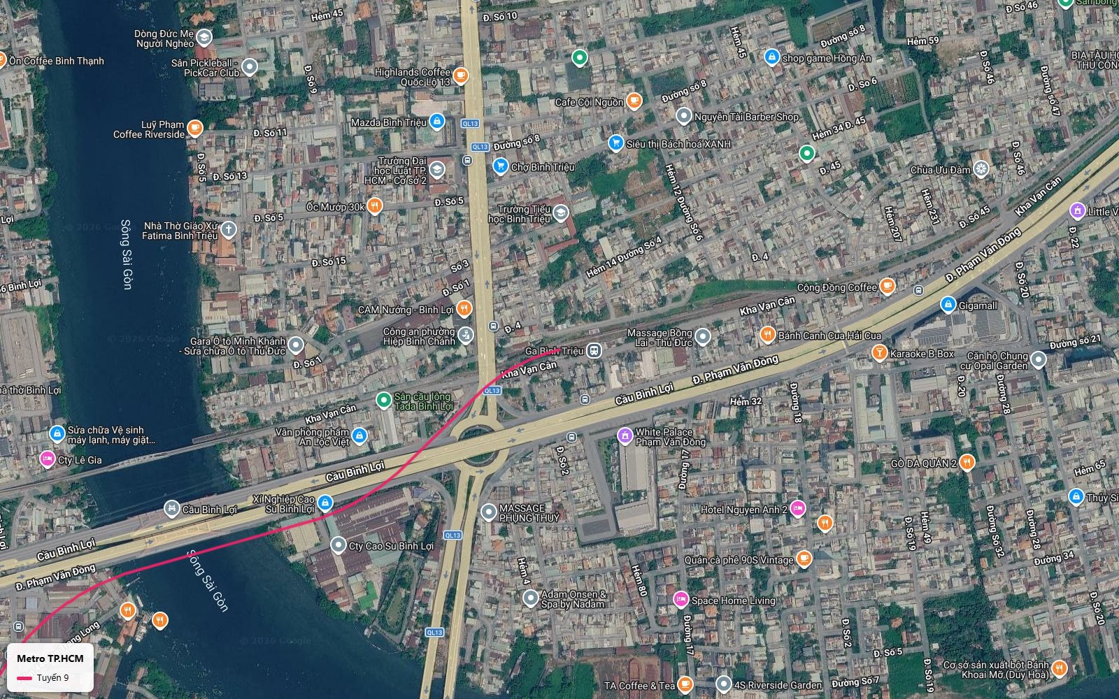 Lộ trình tuyến metro số 9: từ Bình Triệu đến An Hạ